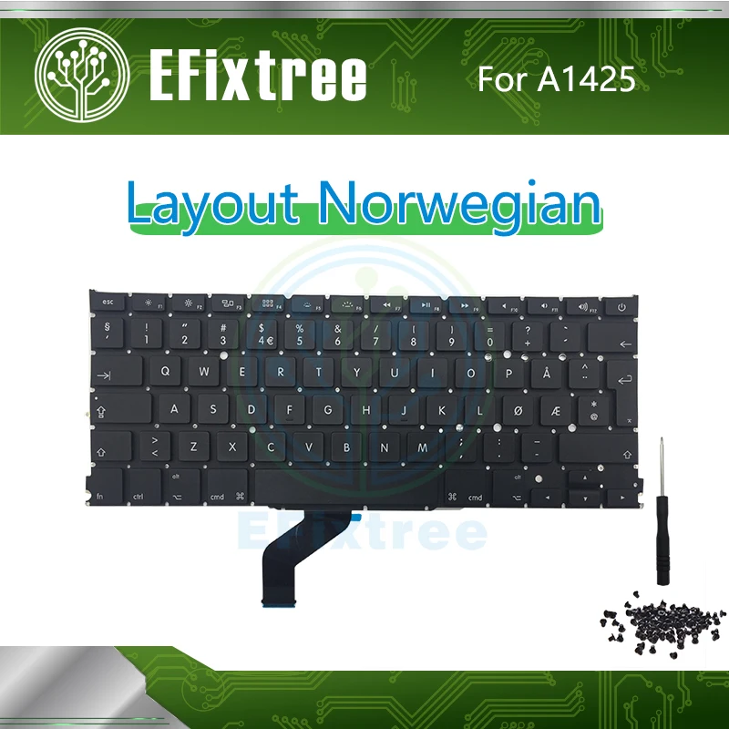 Норвежская Клавиатура для Macbook Pro Retina 13 &quotA1425 раскладная клавиатура с отверткой EMC