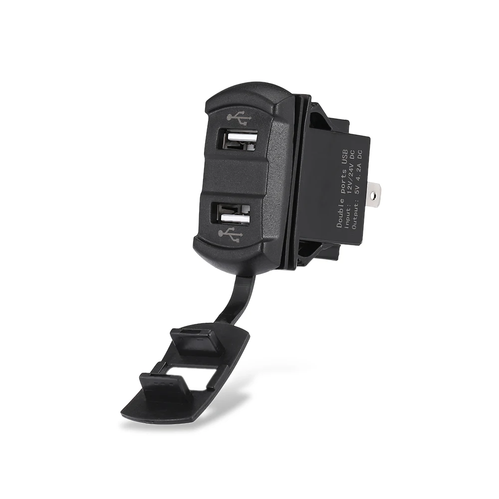 Zeepin 4.2A два USB автомобиля 12 V с Зарядное устройство синий светодиодный индикатор
