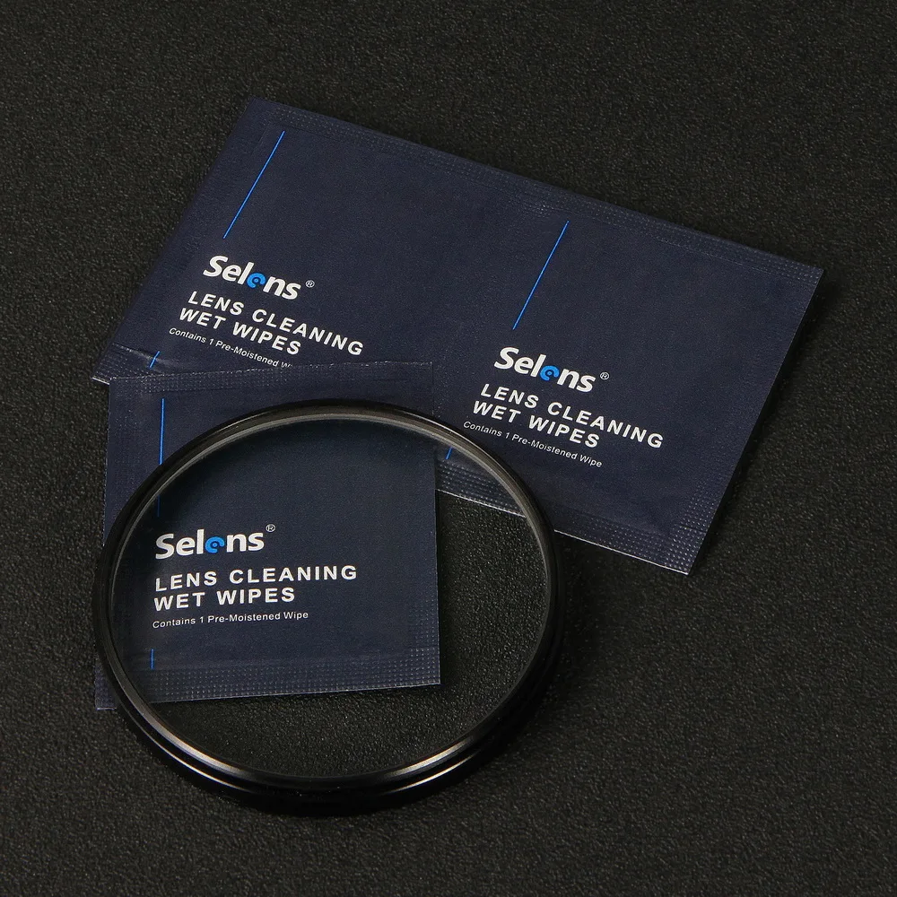 Selens 10 Sheets/Pack Wet Wipes Pre-moistened Tissue for Camera Lens Filter Glasses LCD Monitor Tablet Cleaning Professional | Электроника
