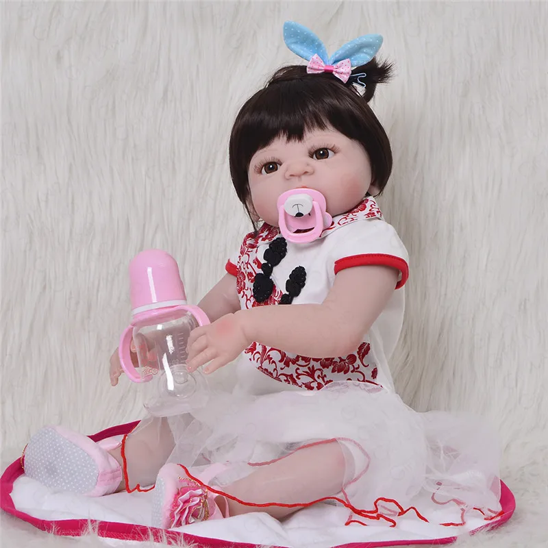 Reborn Baby Doll Bebe полный силиконовые Виктория Bonecas ручной работы кровать время Playmate