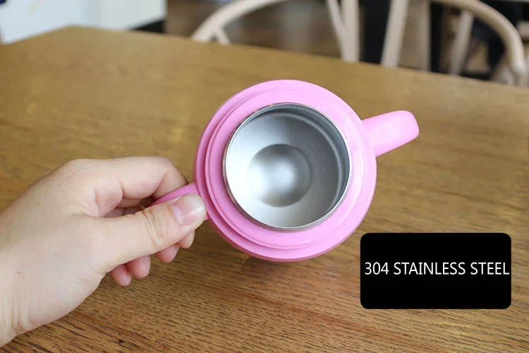 

304 Stainless steel Free Portable Feeding Cup 2018 New 230lm Baby Drinking Cups Bottle with Straw Flip Lid Insulated Milk Bottle