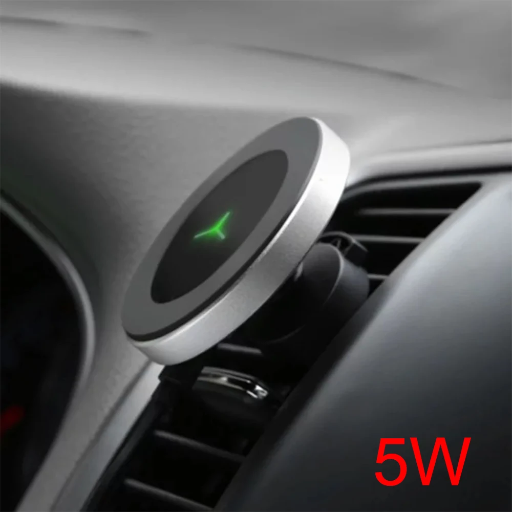 5W Wireless Charger Powstro QI магнитное автомобильное крепление Беспроводное зарядное устройство для Iphone samsung huawei 360 градусов вращение автомобильное вентиляционное отверстие зарядное устройство держатель 5 Вт/10 Вт - Цвет: 5W Wireless Charger