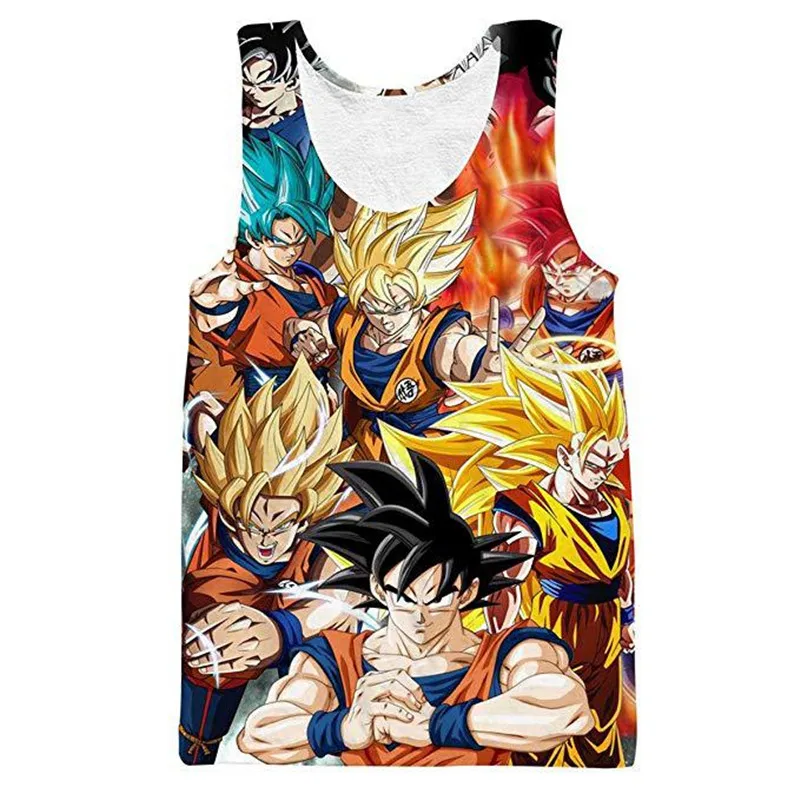 Dragon Ball майка мужская летняя майка без рукавов косплей одежда Сон Гоку Вегета топы майки уличная майка