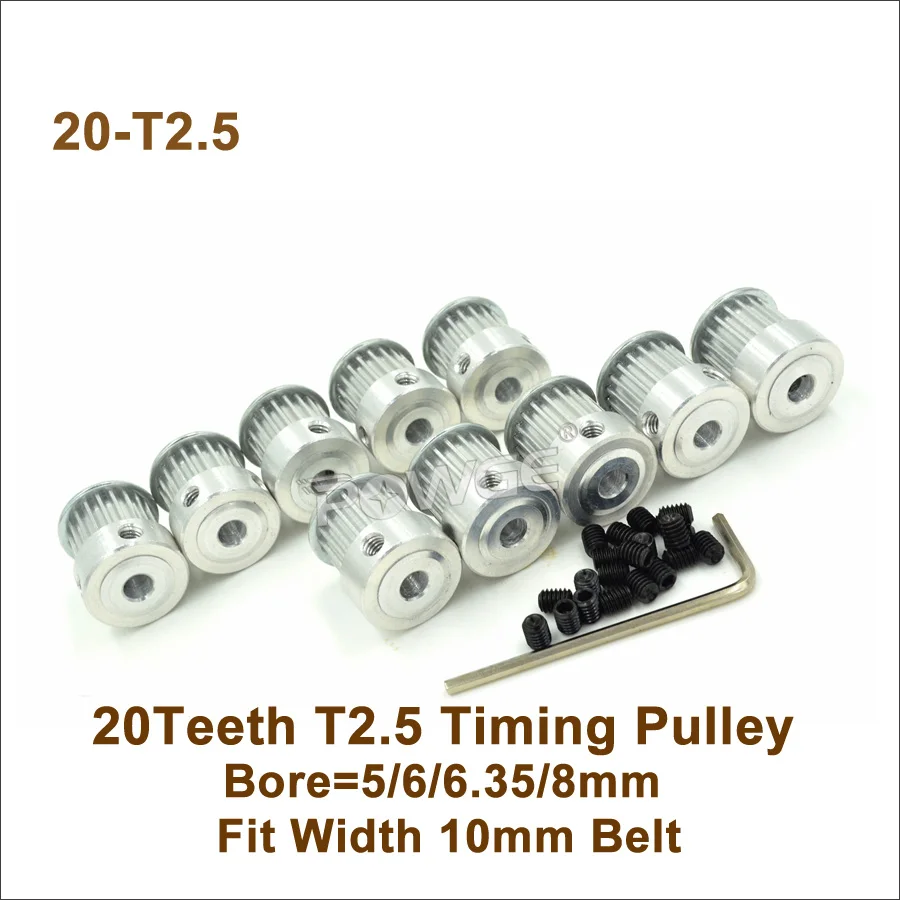 Зубчатый шкив для 3D принтера 20 т зубьев|timing belt bearings|timing profilestiming pulley |