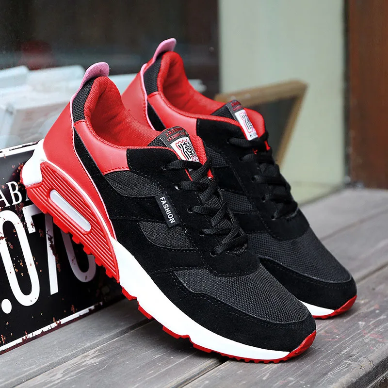 Autumn Men's Sports Shoes Men Flying Woven Breathable Casual Male Gray Black And White Lace-up Sneakers | Обувь
