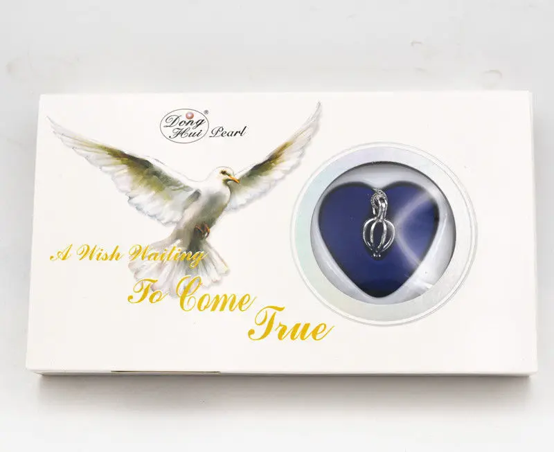 Подарок к празднику любви желаю жемчужный комплект Сердце Кейдж 17 &quotцепь necklac