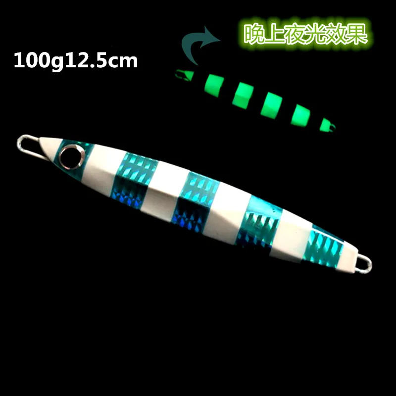 1 шт./лот 12.5cm100gknife джиггинг металлическая ложка высокое качество VIB искусственная приманка лодка рыболовные приманки свинцовая рыба - Цвет: 100g   D