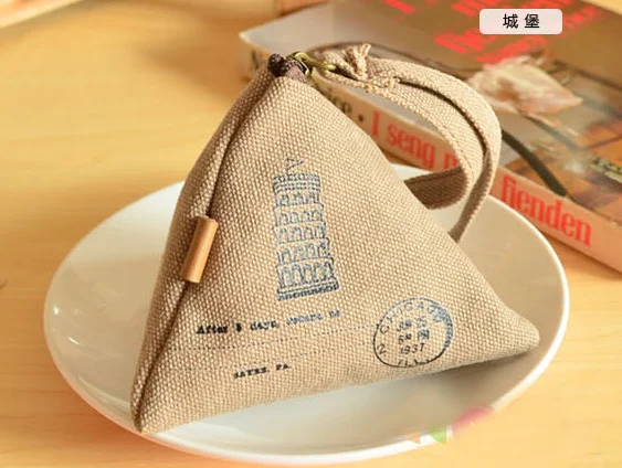 1 шт. случайный дизайн-Ручной Чехол-кошелек для мелочи 9 см холщовый Карманный