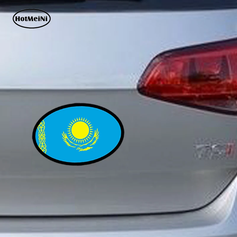 Стайлинг автомобиля HotMeiNi 3D Автомобильные наклейки Казахский флаг овальная