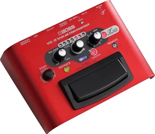 Boss VE-2 вокальный Гармонист вокальный Stompbox с эффектами и гитарными гармониями