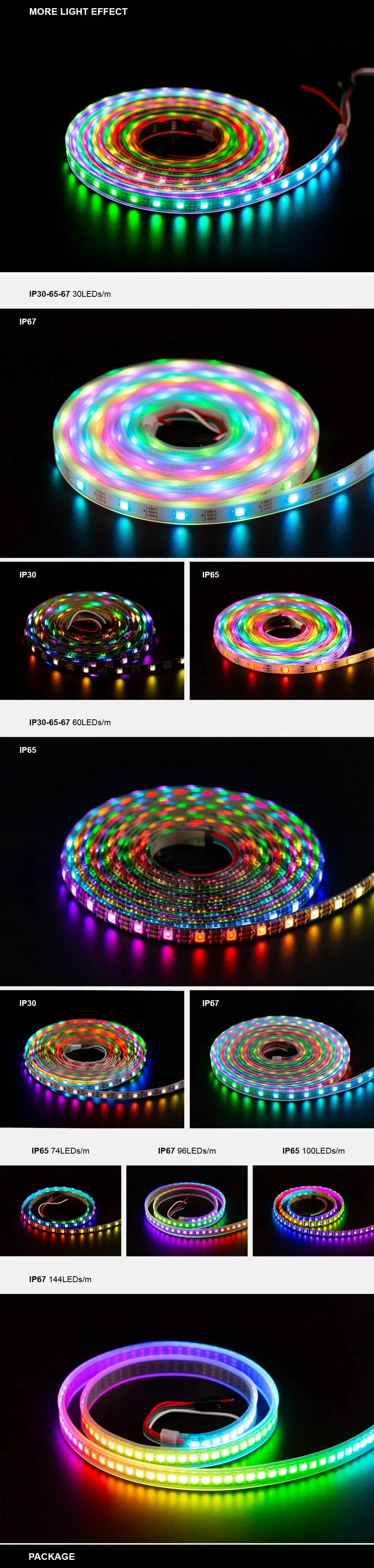 1m 2m и формирующая листы для кровли 4 м 5 м WS2812B RGB Светодиодные ленты 30/60/74/96/100/144 пикселей/светодиодный s/m индивидуальный адресат WS2812 черный/белый печатных плат IP30/65/67 5V