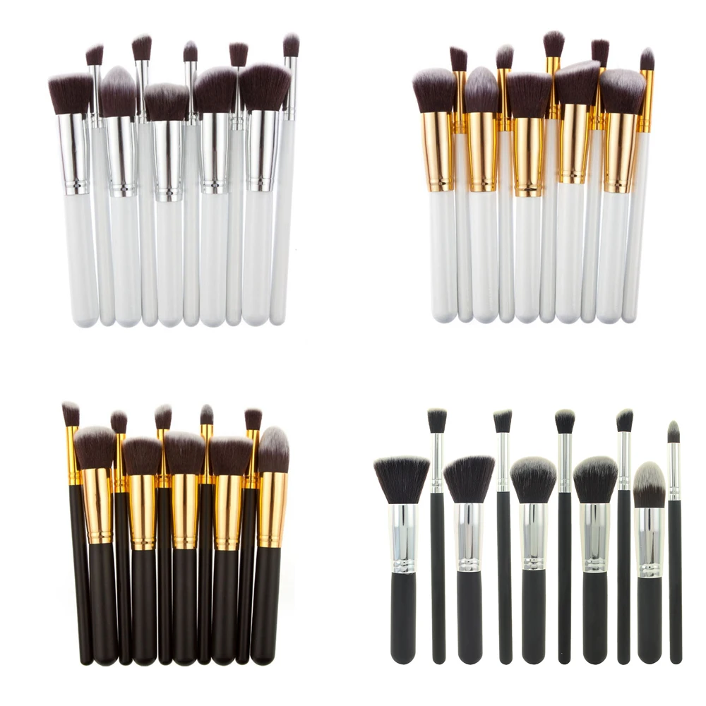 10 шт. Make up brush Set основания кисти для макияжа комплект профессиональный нейлоновый