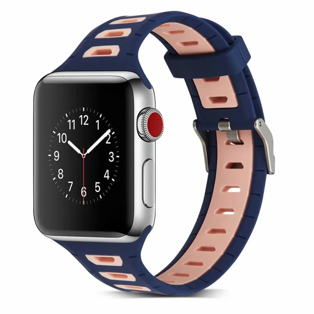 Спортивные ремешки для Apple iPhone часы 42 мм 38 группа iWatch серии 3 2 1 ремешок