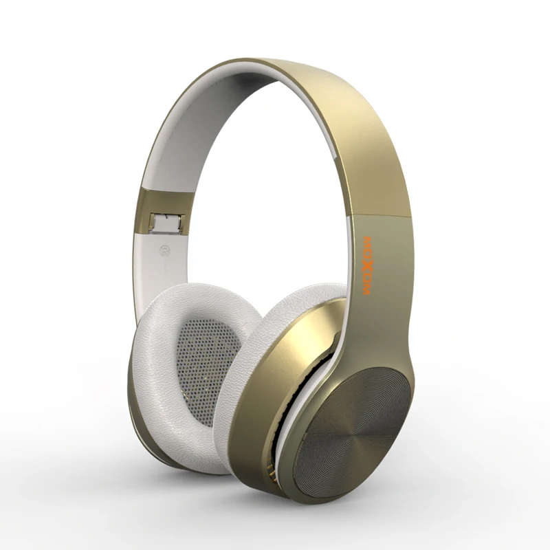 MX-WL05Gold MOXOM Bluetooth наушники с микрофоном беспроводная гарнитура Bluetooth Fodable для iPhone samsung наушники Xiaomi - Цвет: MX-WL05Gold