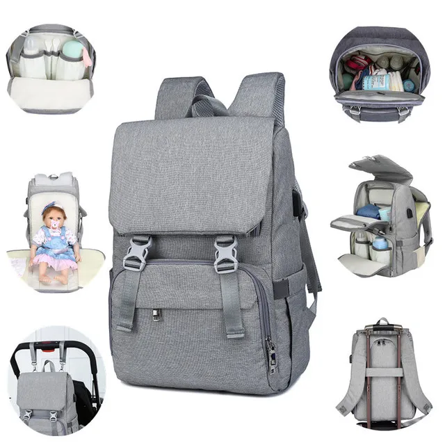 New Arrive USB Fashion Mom Pregnant Women Baby Care Diaper Bag Maternity Nappy Nursing Bags | Мать и ребенок