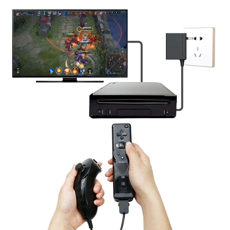 Built-in Motion Plus Controller For Wii 2 in 1 Bluetooth Game Controle Wireless Games Remote Nunchuck | Электроника