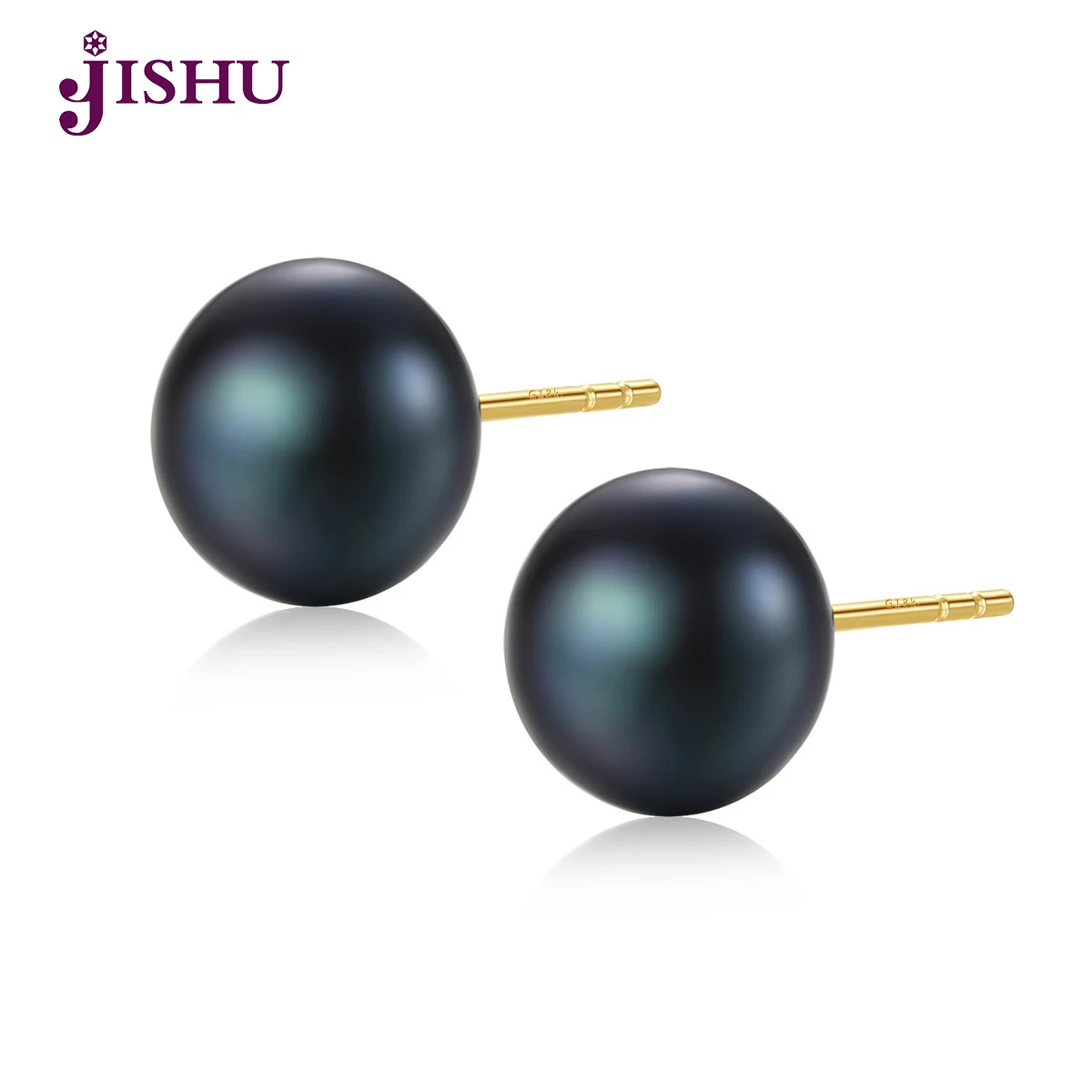 18K Gold AAA+ Handpicked Round Freshwater Cultured Pearl Stud Earrings for Women Girls 2018 New Fashion by JISHU Brand | Украшения и