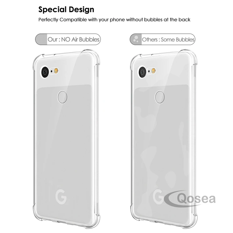 Qosea для Google Pixel 3 XL чехол прозрачный тонкий мягкий силиконовый Ультра прозрачная