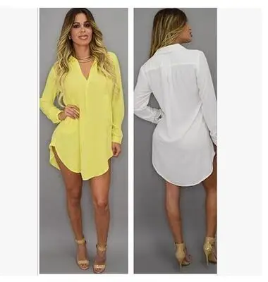 MLXSLKY летняя Европейская станция новая шифоновая рубашка с длинным рукавом и