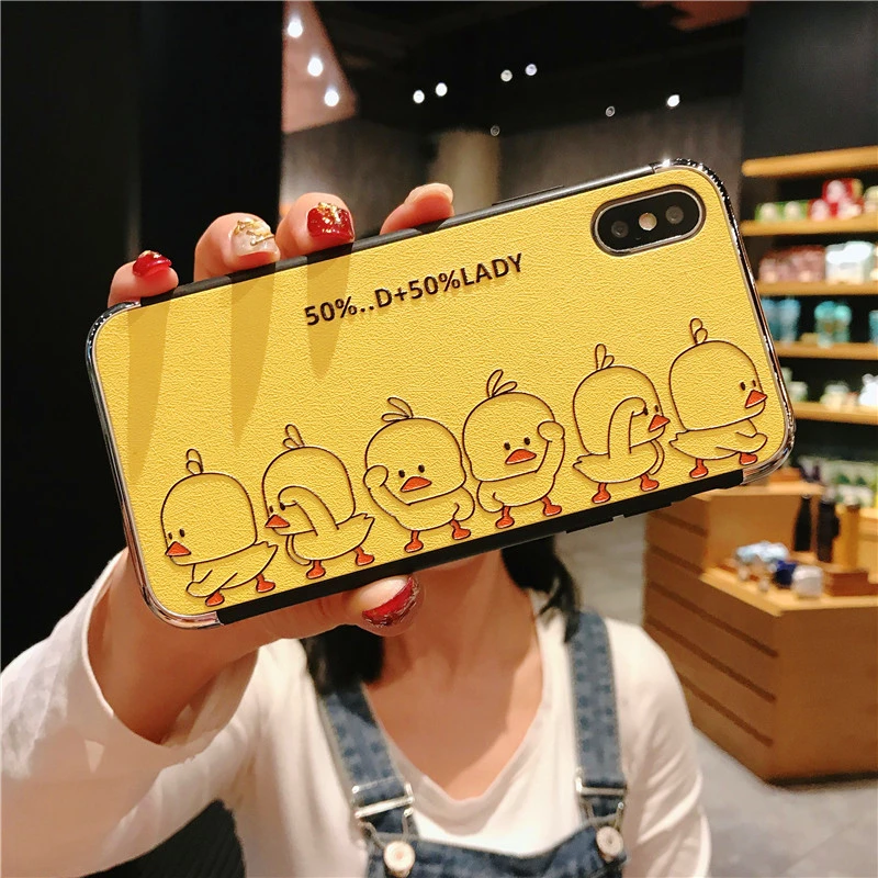Желтый чехол для телефона с милым маленьким утенком Apple iphone 6 6s 7 8 Plus X XS XR MAX |