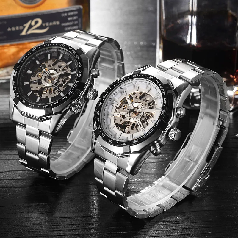 Мужские часы Топ люксовый бренд автоматическая техника мужские Tourbillon Скелет
