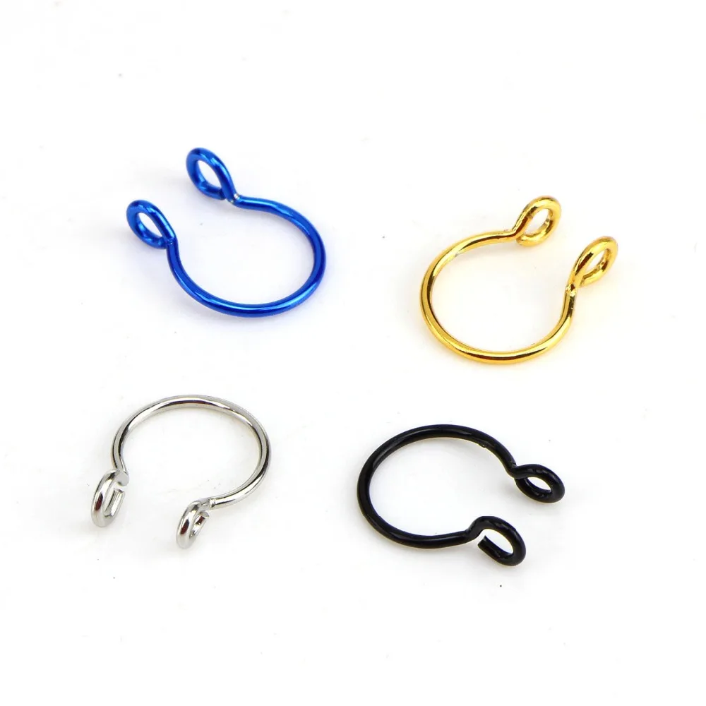 2 шт./лот несколько кольцо в нос имитация кольца филигранные из нержавеющей стали