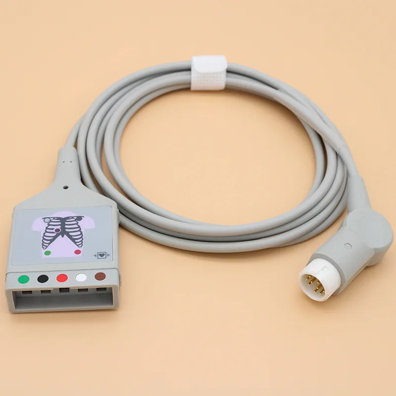 12P M1520A M1530A ECG EKG 5 проводной багажный кабель и M1625A M1623A M1635A M1633A leadwire для HP