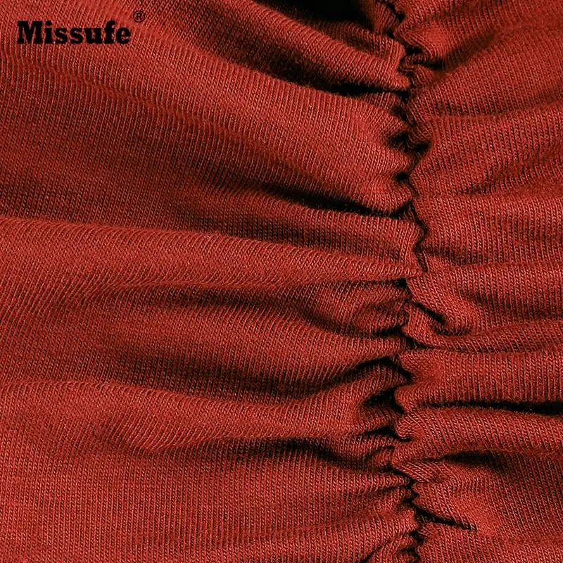 Missufe Бандажное женское платье-карандаш Плиссированное Vestidos летнее офисное