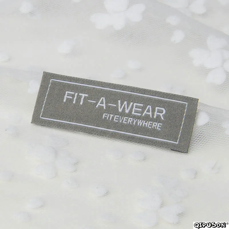 DH029 фирменные тканые этикетки с логотипом на заказ ярлыки для одежды