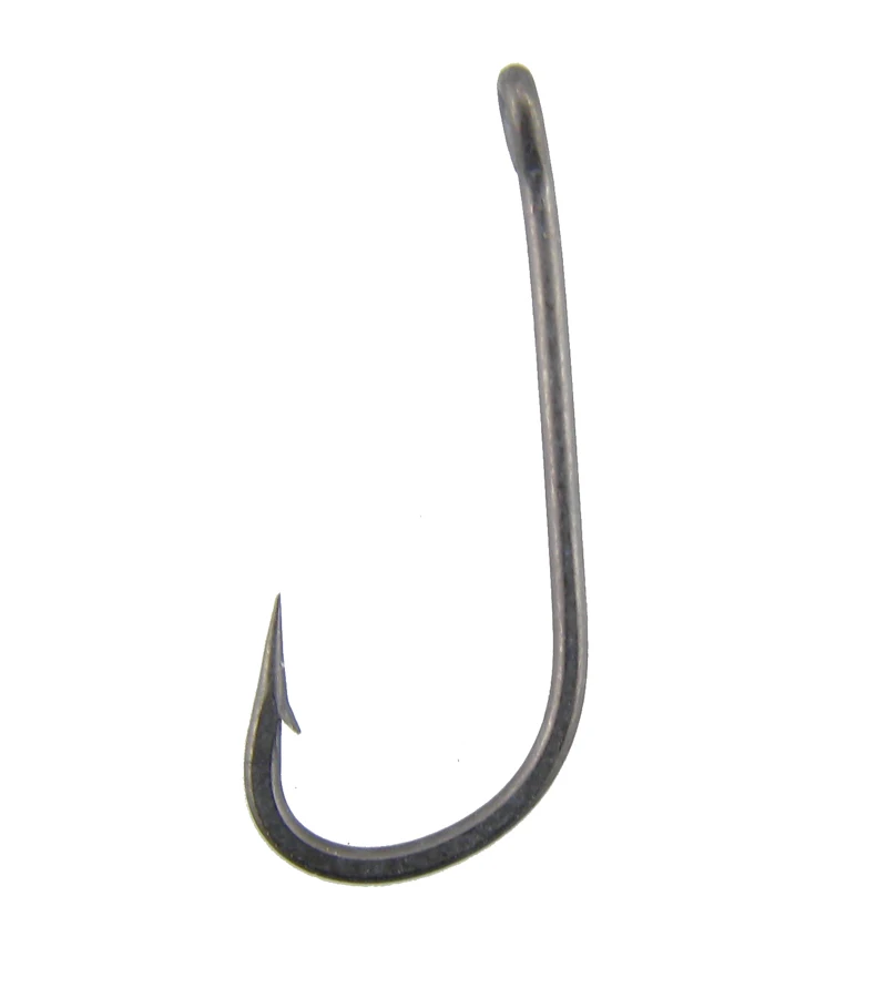50PCS Dark Grey Coated Long Shank T Carp Hooks Micro Barbed Chemically Sharpened for Fishings | Спорт и развлечения