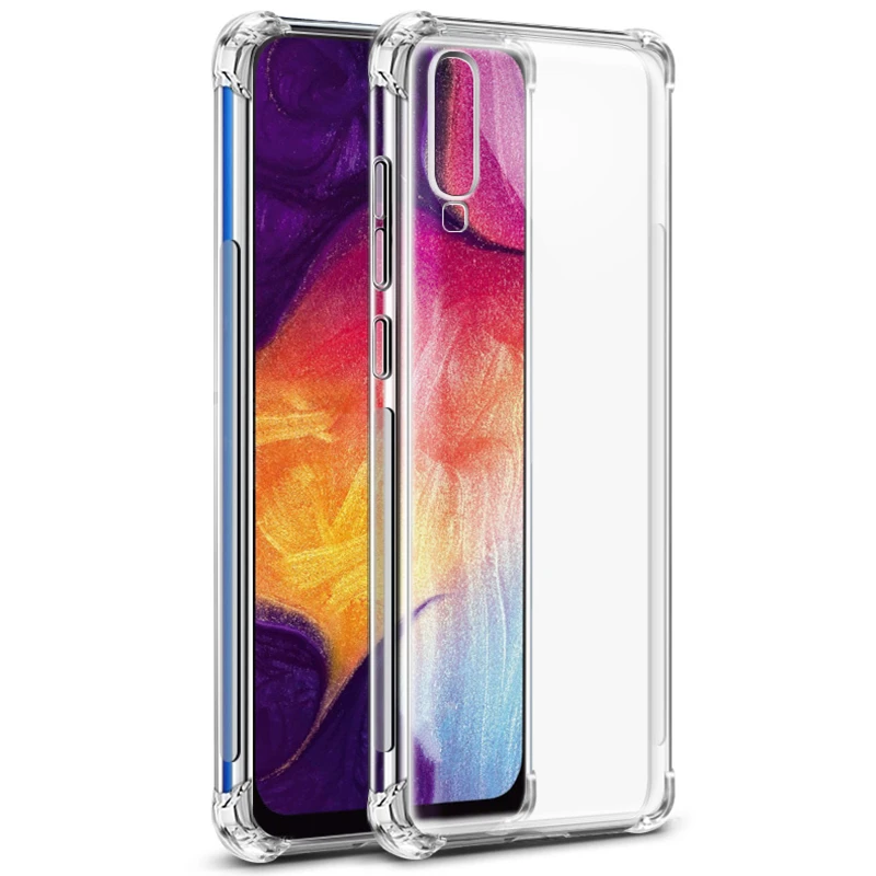 Для samsung Galaxy A50 A10 A70 A40 A30 M20 J4 Plus Крышка для samsung Galaxy M20 A10 A30 A40 A50 A70 J4 противоударный чехол