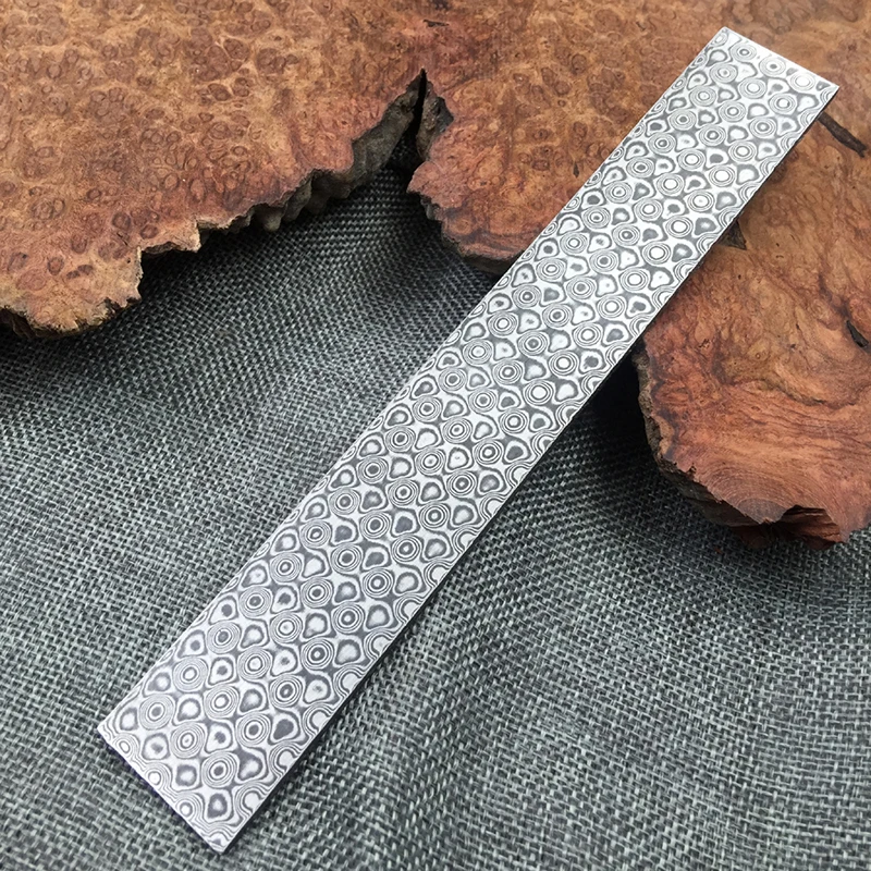 1 шт. Дамасская стальная пластина сырье DIY нож стальной материал роза/облако/рыбья кость/спираль/вода пульсация узор закаленный