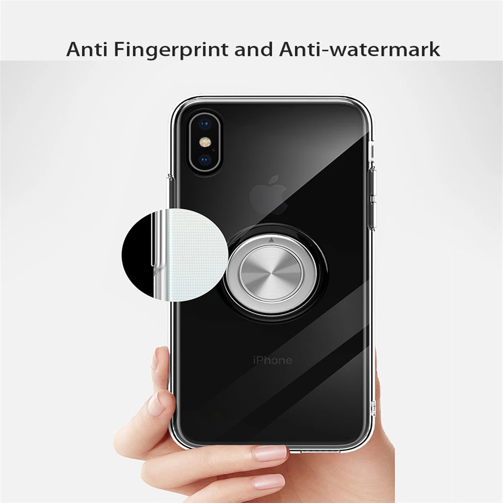 Магнитный металлический кольцевой кронштейн чехол для Apple iPhone Xs Max Xr 7 8 6 6s Plus