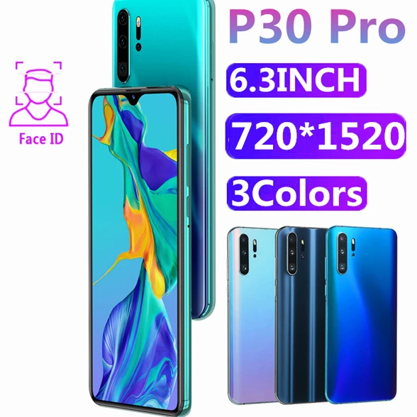 Мобильный телефон P30 Pro, 4 Гб ОЗУ, 64 Гб ПЗУ, 6,3 дюймов, 13 МП, 4800 мАч, распознавание лица, разблокированные смартфоны, Android OS, мобильные телефоны
