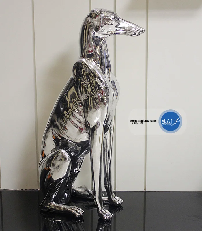 Большая полимерная Гальваническая статуя Greyhound собаки имитация greadog аксессуары