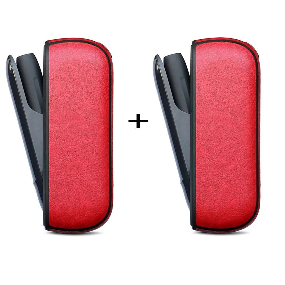 JINXINCHENG 2 шт./партия чехол для iqos 3,0 чехол для IQOS3 из искусственной кожи чехол s защитный держатель аксессуары - Цвет: red2pcs