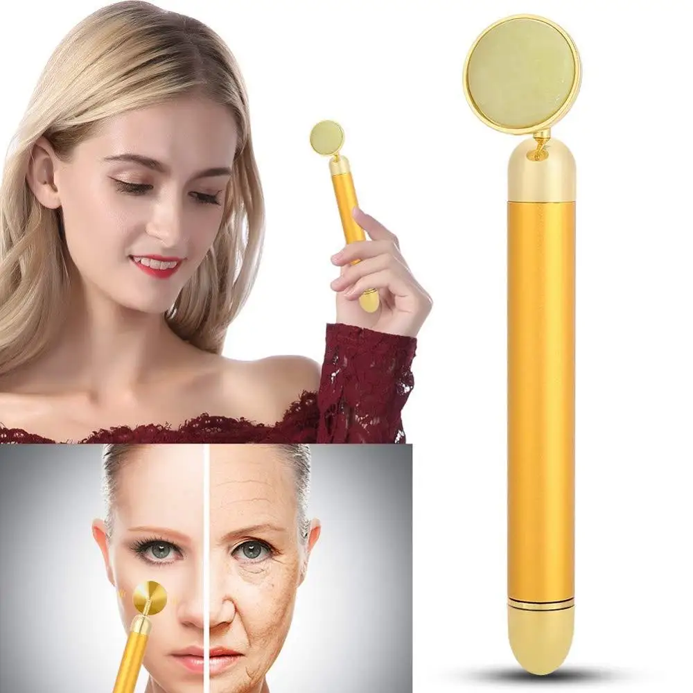 24k beauty Bar электронный нефритовый ролик для лица вибрирующий массажер для подтяжки лица против старения щеки подтяжки кожи уход машина