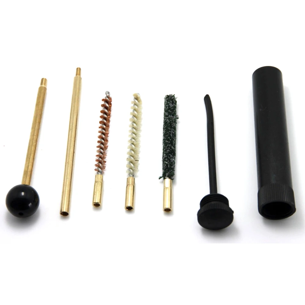 

Universal Gun Cleaning Kit FITS Rifle Pistol Handgun .44cal,.45cal /caliber Brushes with Plastic Storage Case