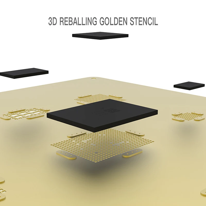 QIANLI IOS Золотая 3D стальная сетка NAND baseband IC/CPU A8 A9 A10 A11 BGA трафарет для IPHONE 6 6S 7 7P 8P T0.12