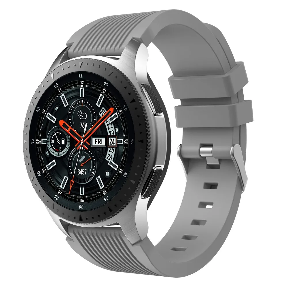 Grey 22 мм ремешок для часов для samsung galaxy Watch 46 мм gear S3 Frontier/классический спортивный силиконовый браслет для часов для huawei GT 2 - Цвет ремешка: Grey