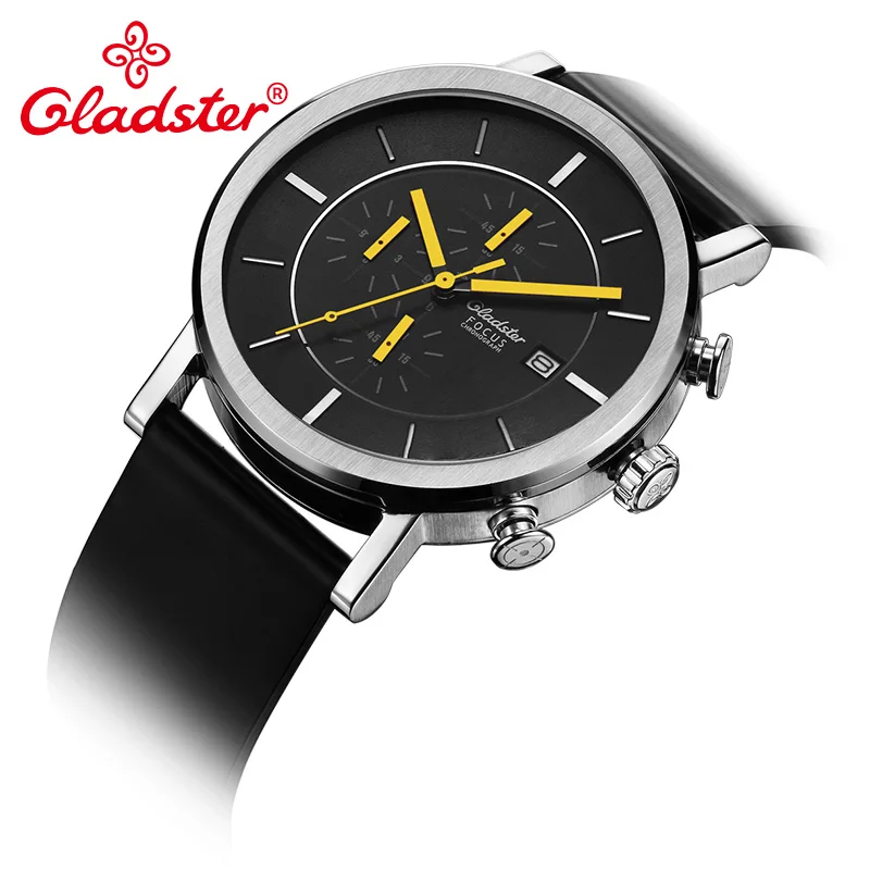 Японские часы Gladster MiyotaOS10 модные мужские повседневные кварцевые из нержавеющей