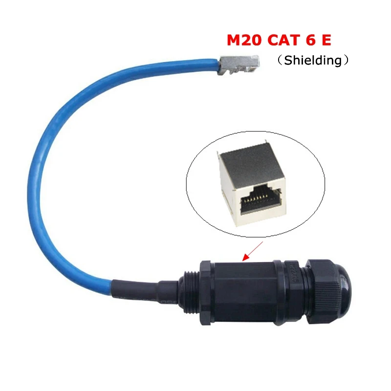 CAT6 CAT 6E водонепроницаемый соединитель RJ45 Ethernet LAN RJ 45 AP открытый сетевой мост M20