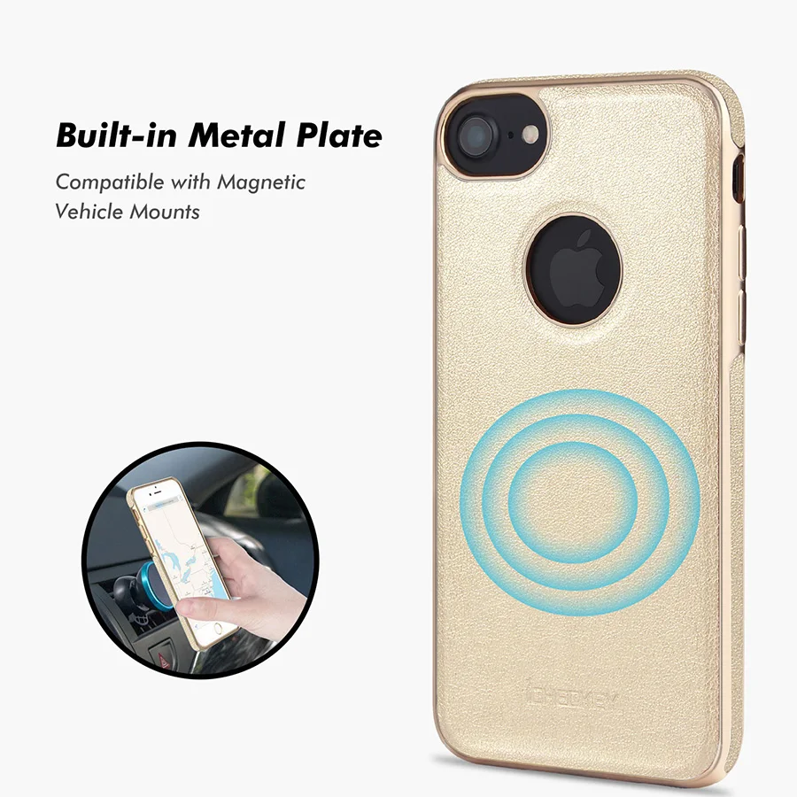 ICHECKEY For iPhone 7 Plus Case Compatible With Magnetic Holder Anti-knock Premium PU Leather Protective Cover |