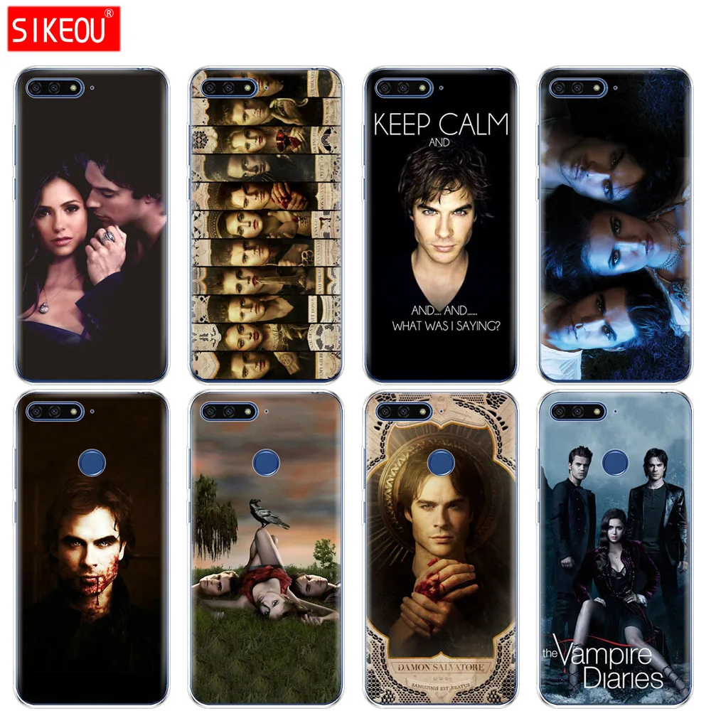 Силиконовый чехол для телефона Huawei Honor 7A PRO 7C Y5 Y6 Y7 Y9 2017 2018 Prime Дневники вампира -