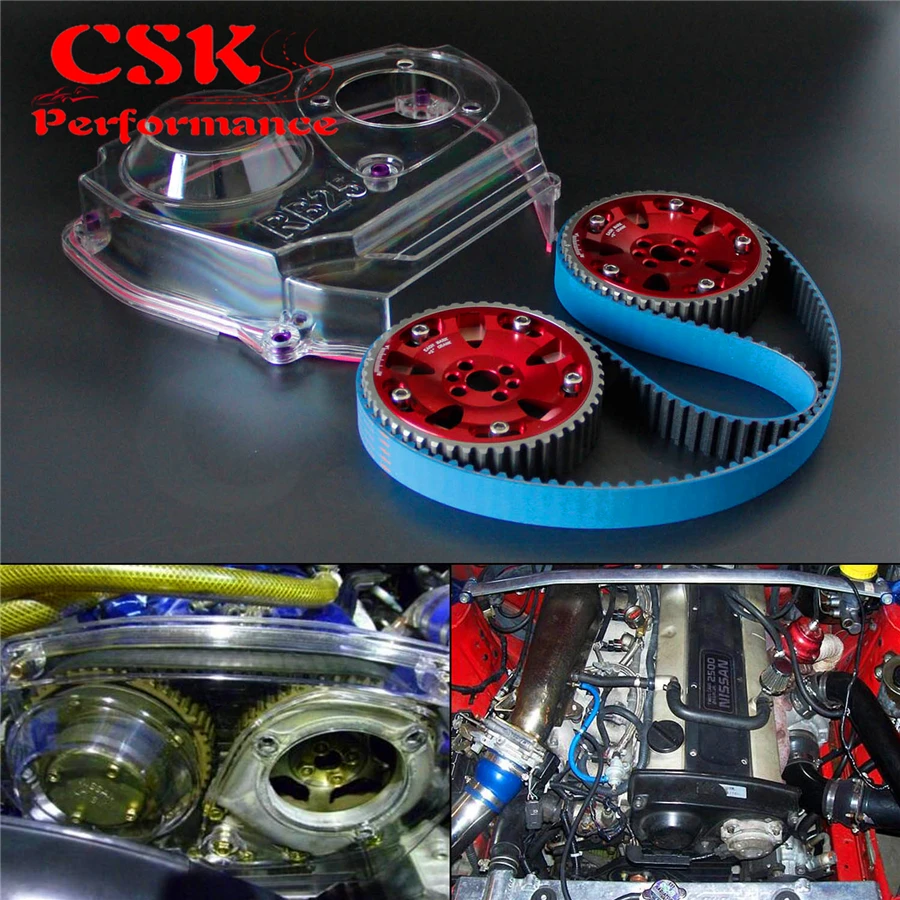 Шкив кулачка + ремень ГРМ прозрачная крышка подходит для Nissan Skyline R32 R33 GTS RB25DET