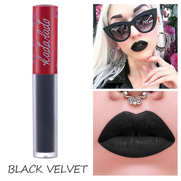 13 BLACK VELVET Бренд KADALADO водостойкая бежевая стойкая Матовая жидкая помада блеск для губ Макияж губ блеск для губ макияж декоративная косметика - Цвет: 13 BLACK VELVET