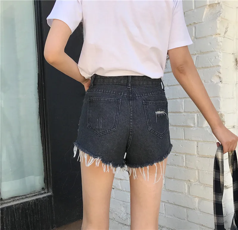 Джинсовые шорты Новое поступление 2017 женские модные брендовые винтажные с