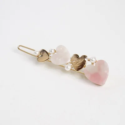 Pink 1 шт., новинка, женские, для девушек, акриловые, полые, капля, прямоугольные заколки для волос, фольга, блестки, шпильки, заколки, повязки на голову, аксессуары для волос - Цвет: Pink