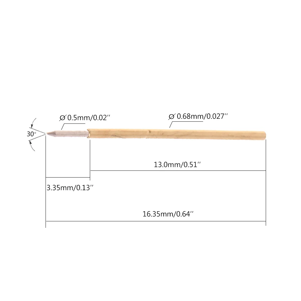 100 Pcs Spring Test Probe Pogo Pin P50-B1 Dia 0.5mm Length 16.35mm #319 | Инструменты