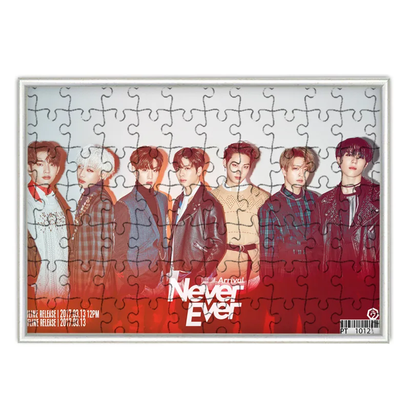 [MYKPOP]GOT7 никогда не пазлы 120 шт. с фоторамкой украшение стола коллекция любителей